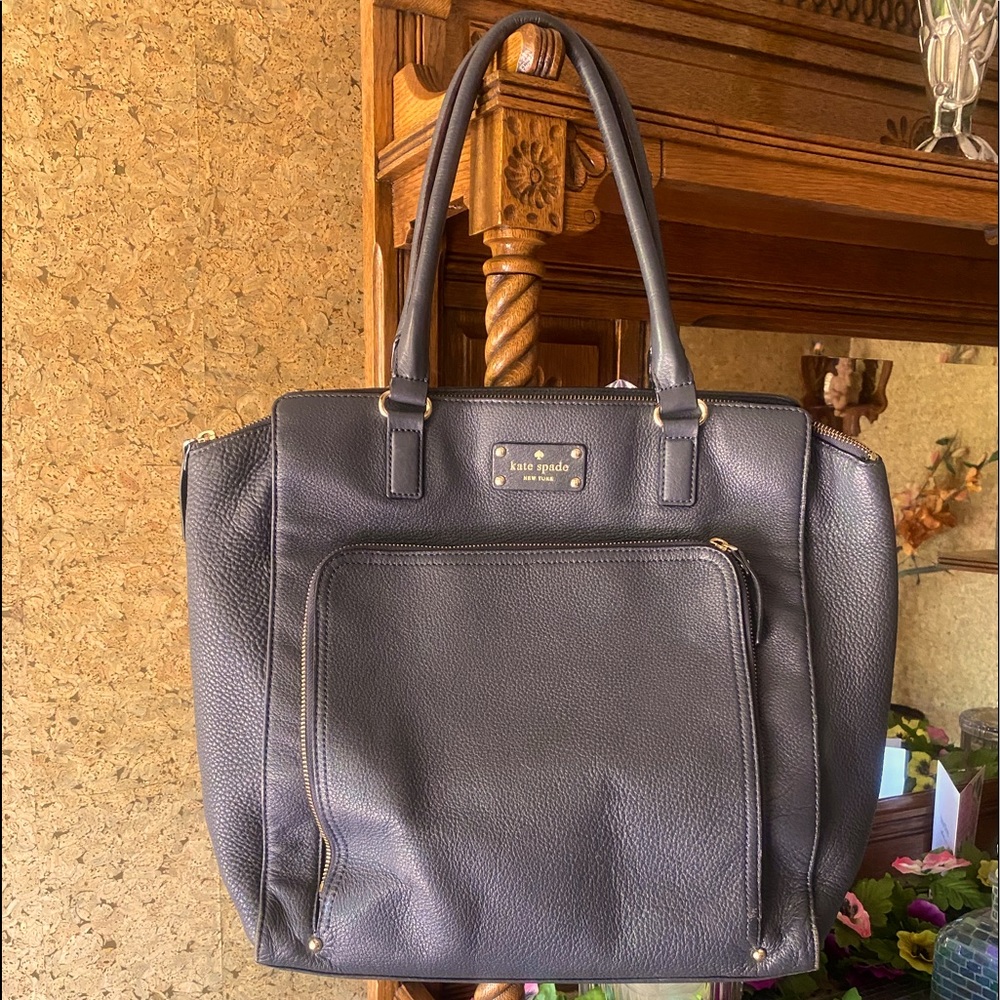 Kate Spade Charcoal Gray Signature Tote Bag